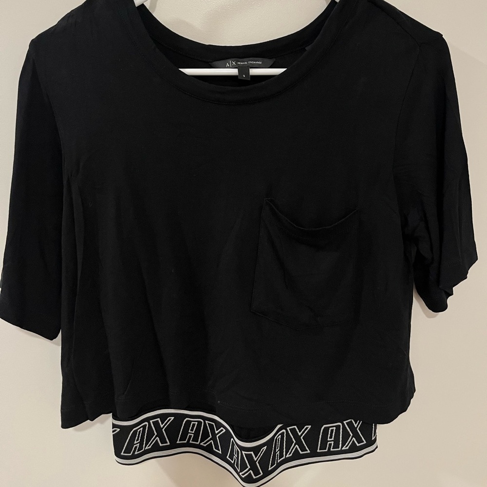 Armani Exchange relaxed crop top